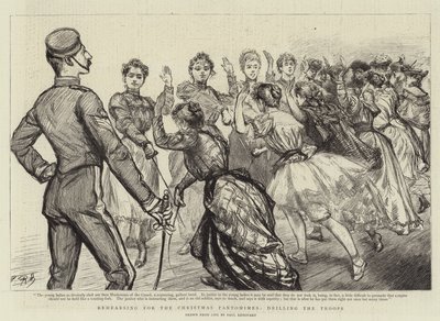 Ensayando para las Pantomimas de Navidad, Entrenando a las Tropas de Charles Paul Renouard